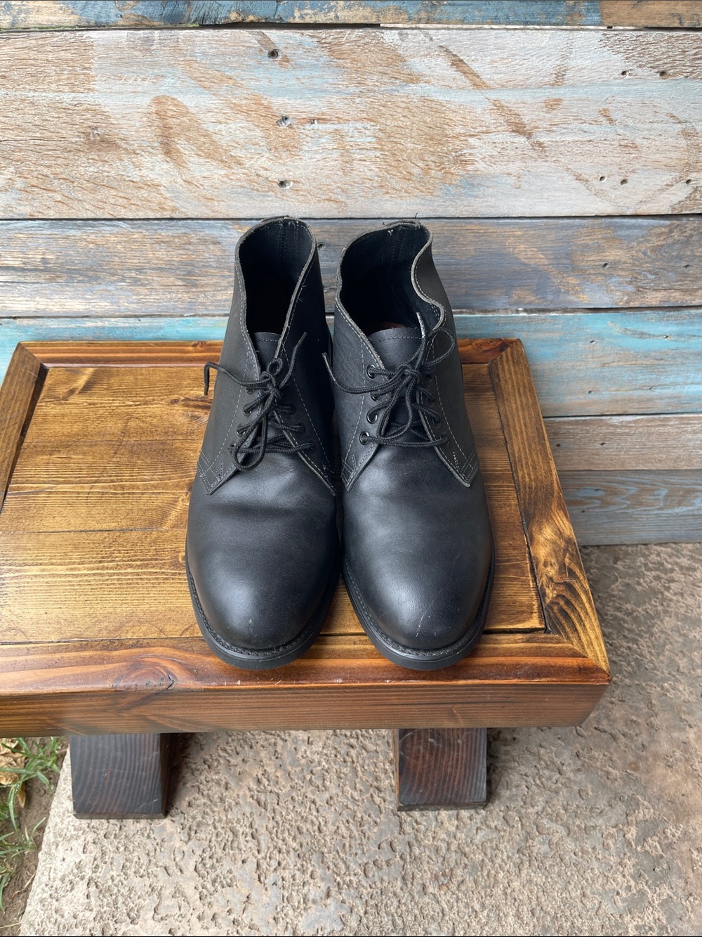 Vintage 90s USGI Military Steel Toe Chukka Boots Black Leather Men 11